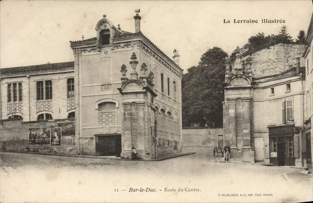 Bar-le-Duc — Escola do Centro — A Lorena ilustrada, P. Helmlinger & Cie, Imp. Phot. Nancy - Frente