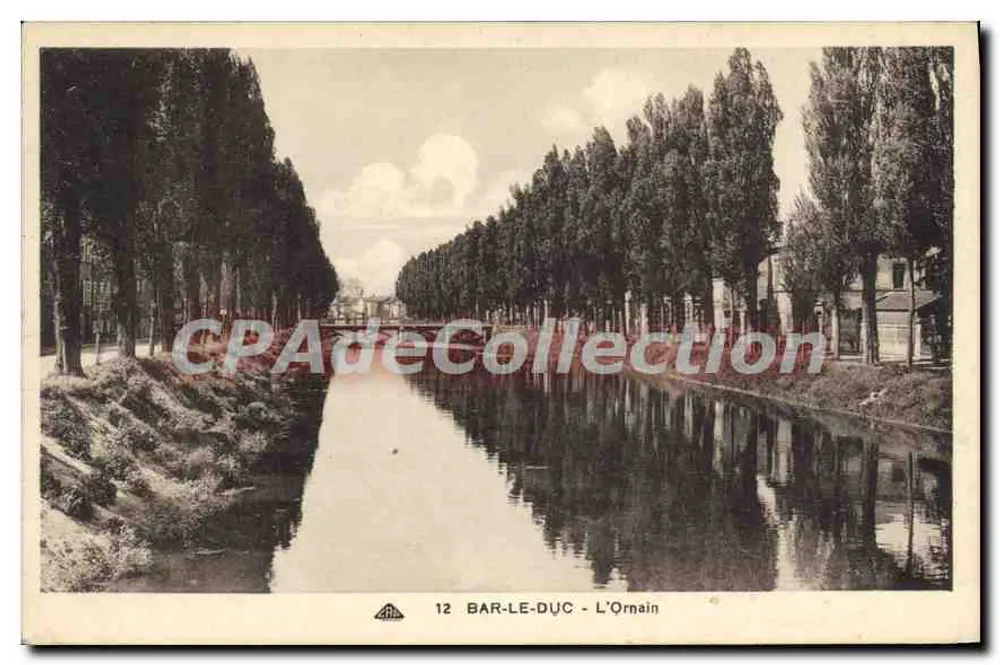 Bar-le-Duc - Der Ornain — Ansicht des Kanals, umgeben von Bäumen — Verlag CPAdeCollection, Nr. 12 - Vorderseite