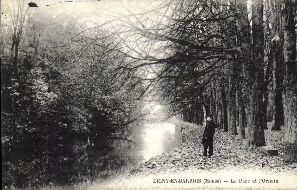 Ligny-en-Barrois (Meuse) — Der Park und der Ornain - Vorderseite