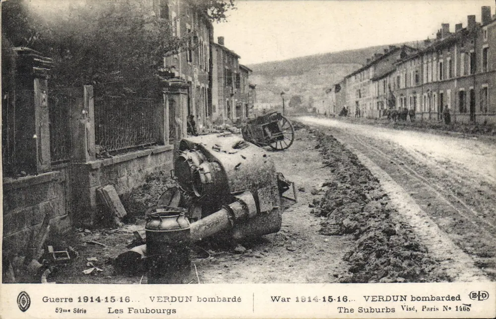 Verdun bombardeado — Os Bairro — Visé, Paris N° 1468 - Frente