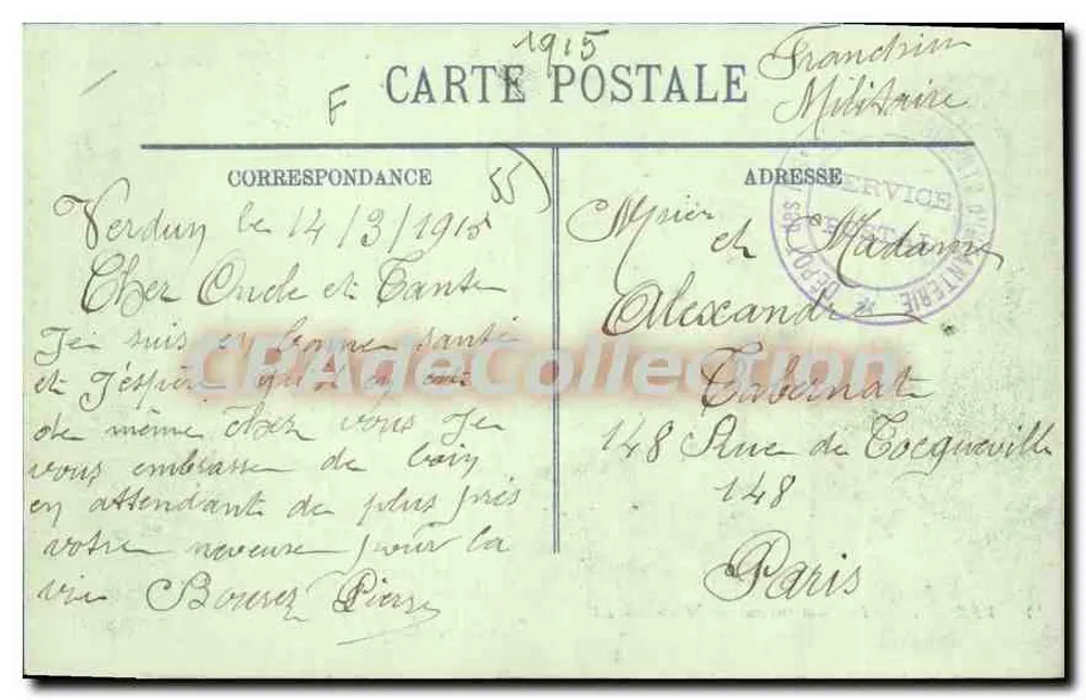 Verdun — As Casas na Meuse — LL. - Verso