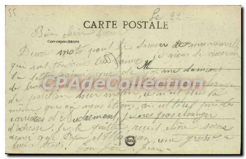 Verdun - A Estação (lado dos trilhos) — A Guerra 1914-17 — L. C. H. Paris - Visé, Paris - Verso