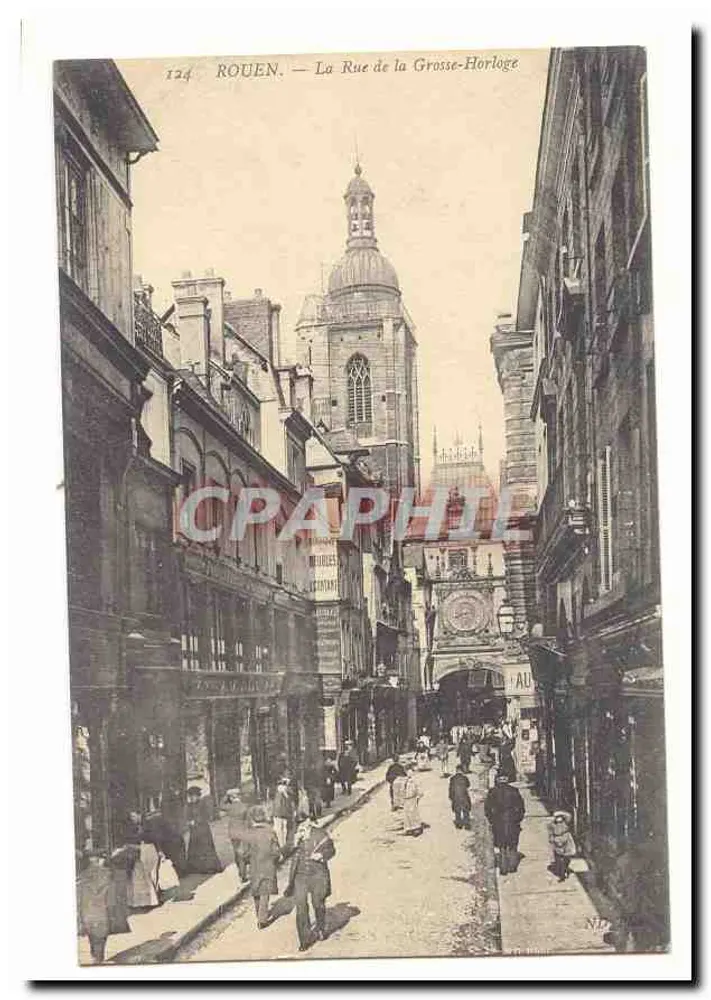 Rouen — A Rua da Grande Horloge - Frente