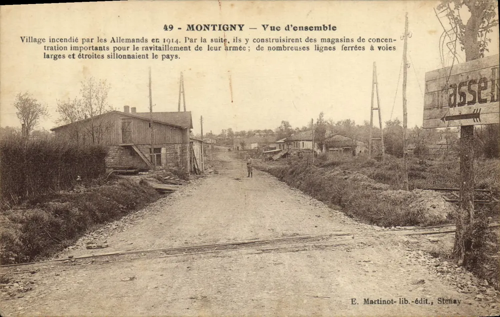 Montigny — Gesamtausblick — E. Martinot-lib.-édit., Stenay - Vorderseite