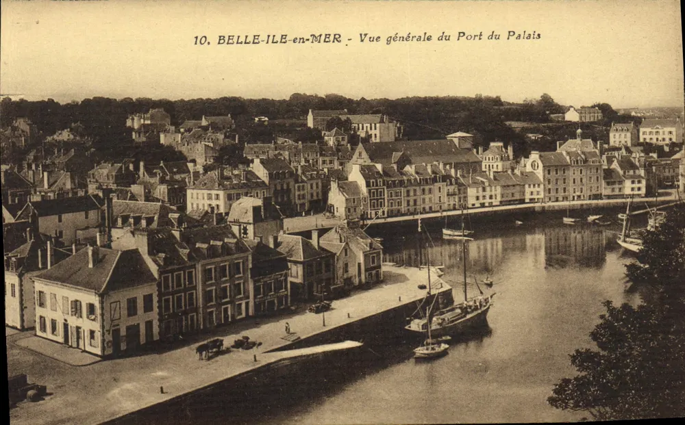 Belle-Île-en-Mer — Gesamtaufnahme des Hafens des Palastes — J. Nozaïs, Nantes - Vorderseite