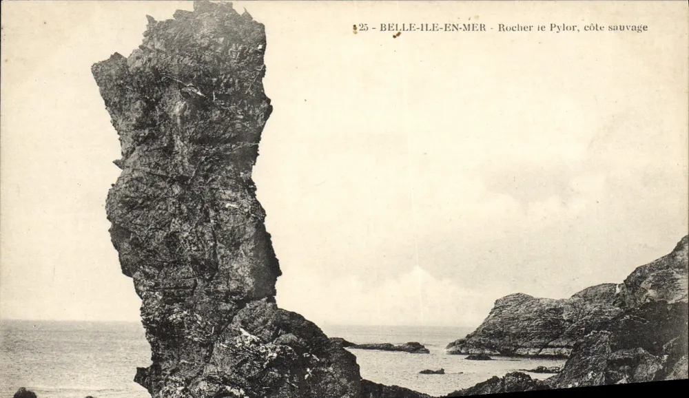 Belle-Île-en-Mer — Rocher le Pylor, wilde Küste — unbekannter Verlag, Nr. 25 - Vorderseite