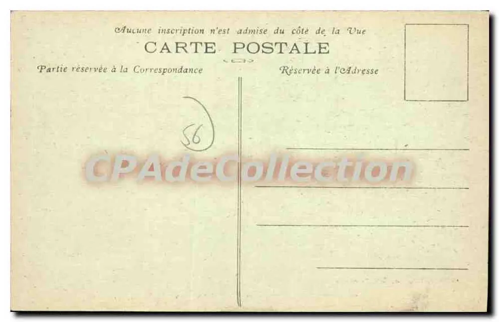 Belle-Île-en-Mer — Ansicht der Ankunft am Hafen Palais — Sammlung Petitjean, n°59 - Rückseite