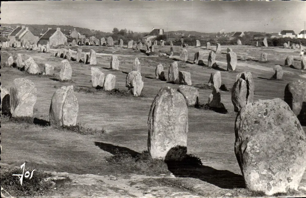 Os alinhamentos do Ménezec — Carnac (Morbihan) — Edições de Arte JOS - Frente