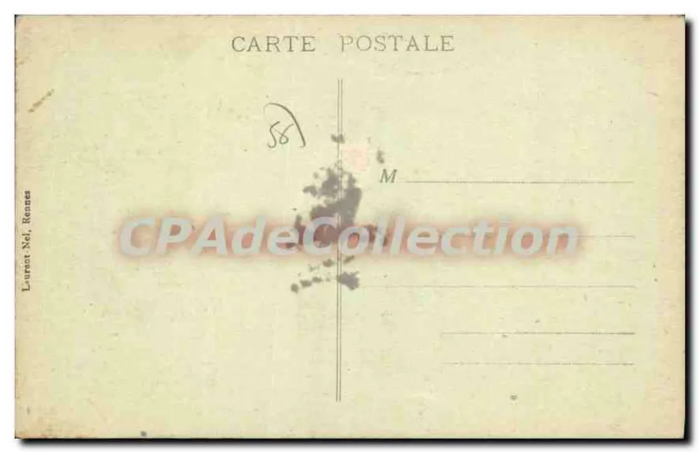 Carnac - Os Alinhamentos do Ménec — editor Laurent-Nel, Rennes, n° 785 - Verso