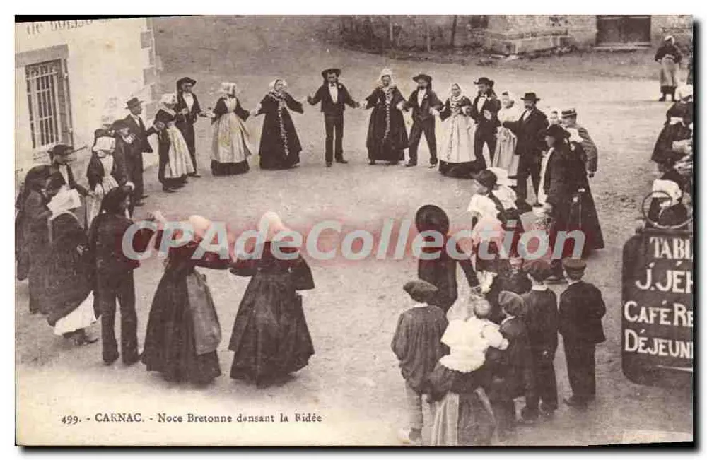 Carnac - Bretonse bruid die de Ridée danst - Voorkant