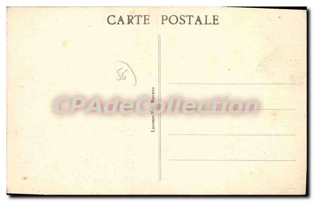Carnac - Bretonse bruid die de Ridée danst - Achterkant