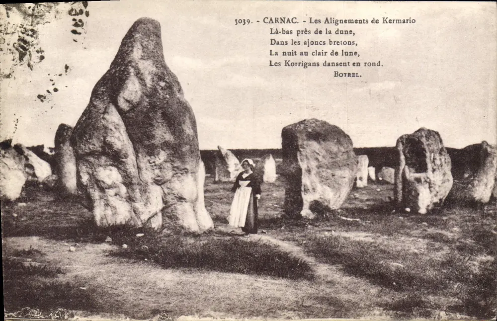 Carnac - Os Alinhamentos de Kermario — Botrel - Frente