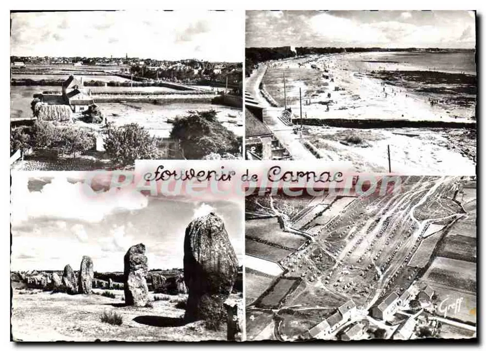 Carnac — Vista aérea dos Alinhamentos - Os Marais Salants - Vista geral da Praia - Alinhamentos - Frente