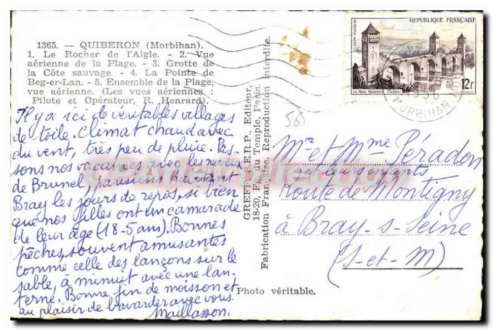 Quiberon — Erinnerung — Greff, F.R.P. Verlag - Rückseite