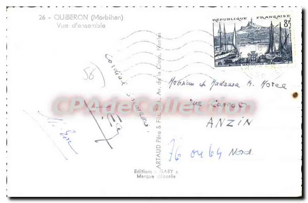 Porto de Quiberon — Vista geral — Gaby, Nantes - Verso