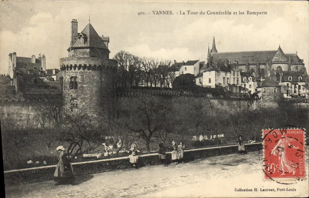 VANNES - Die Tour des Connétables und die Mauern — Sammlung H. Laurent, Port-Louis - Vorderseite