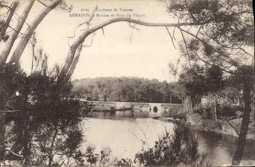 Arradon — Fluss und Brücke von Vinoin — Umgebung von Vannes - Vorderseite