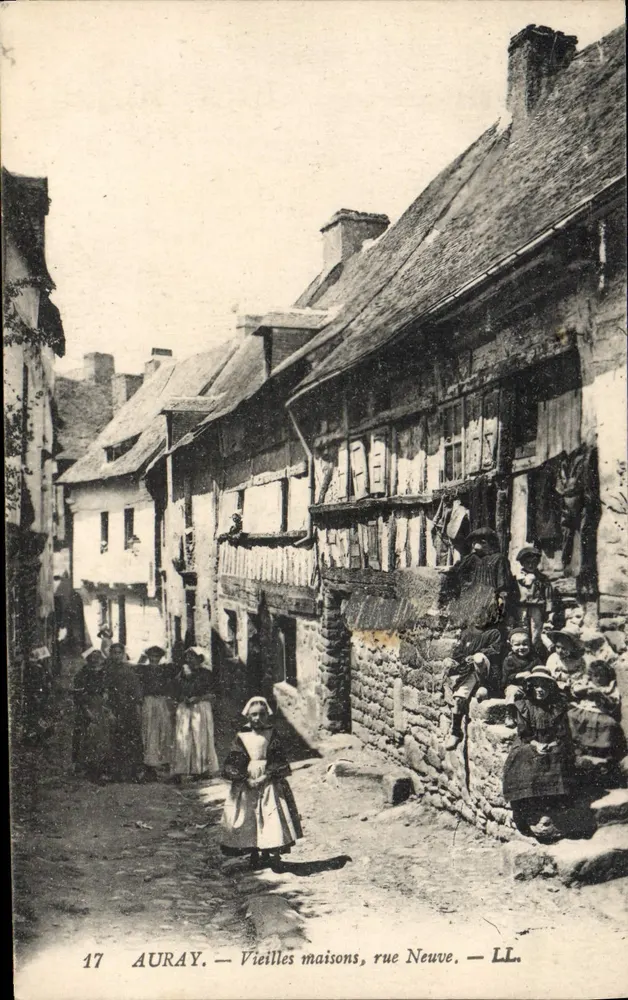 Auray — Casas antiguas, calle Nueva — LL. — n°17 - Anverso