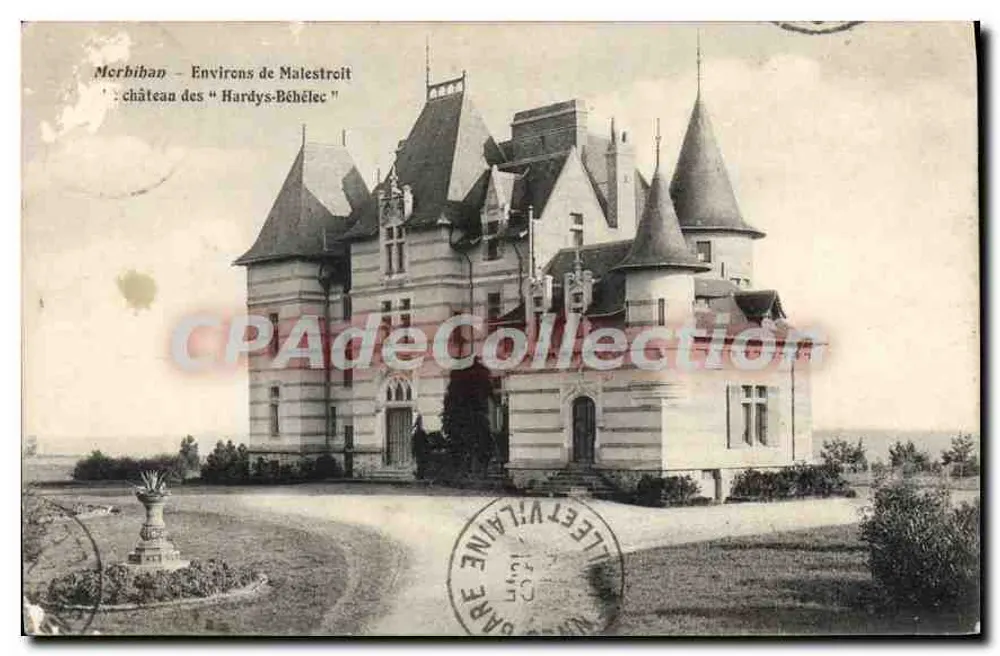 Norbihan – Umgebung von Malestroit – Schloss "Hardys-Bthélec" - Vorderseite