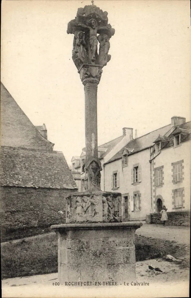 Rochefort-en-Terre — Het Kruisweg — uitgever Artand et Nozais, n°100 - Voorkant