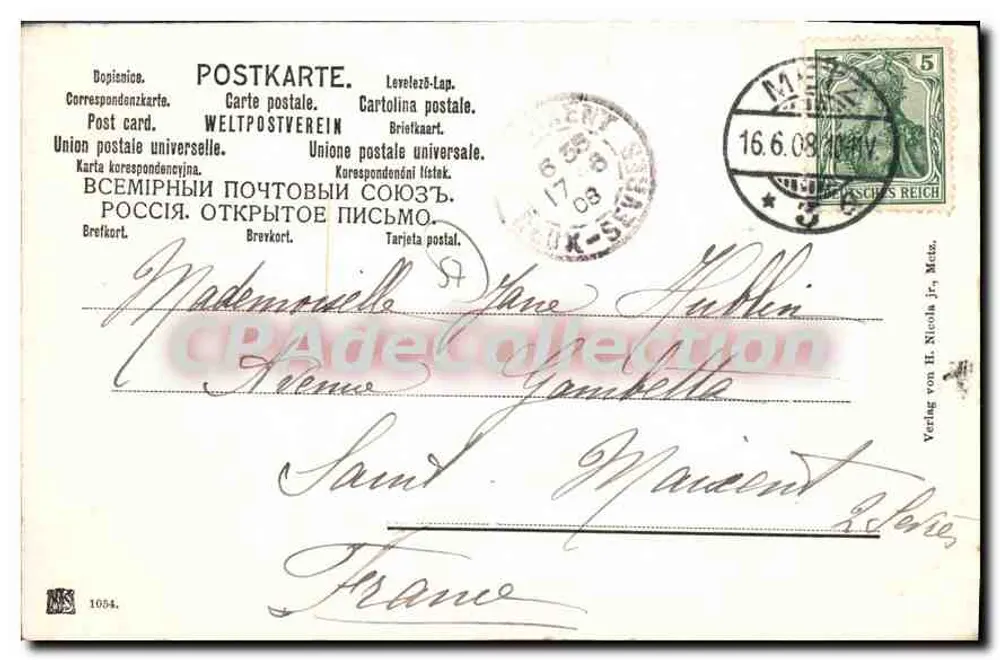 Katedra Najświętszej Maryi Panny w Metz — widok fasady — Dom. Malleure & Marty - Rewers