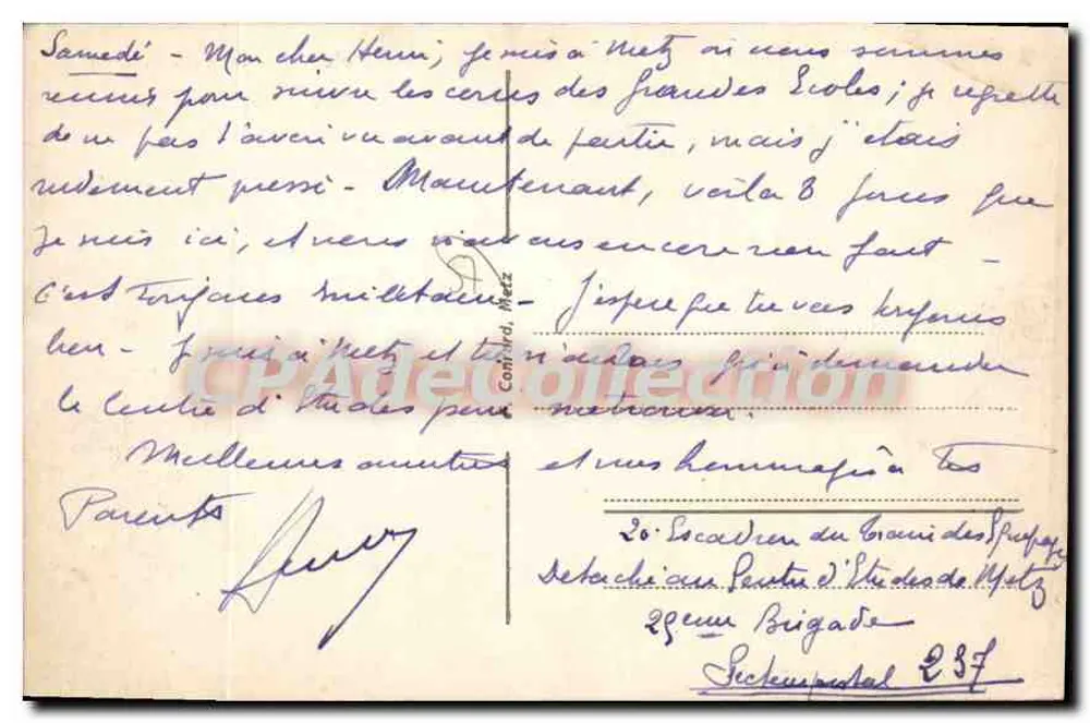 Metz — Kaiser Wilhelm Ring — editor não identificado, número de série não visível - Verso