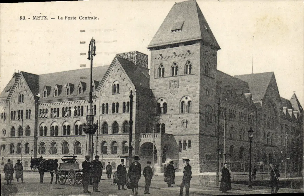 Metz — A Posta Central — E. Weber, n°89 - Frente