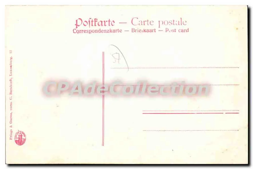 Metz — Pont des Morts — Frings & Garns, Luxemburgo, n°12 - Verso