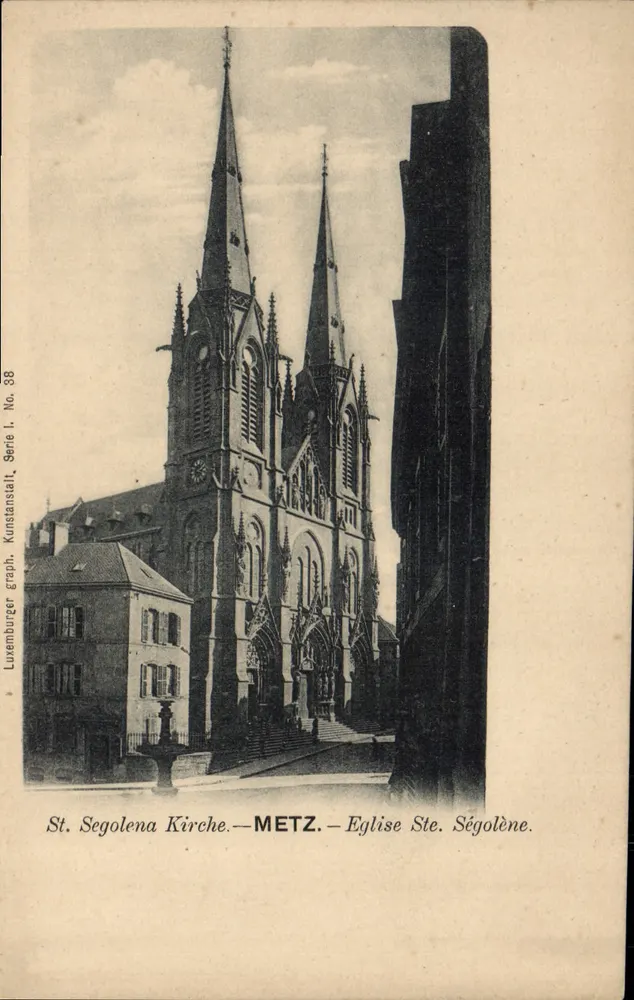 Igreja de Santa Ségonne — Metz — Luxemburger graph. Série I, No. 38 - Frente