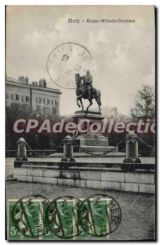 Metz - Monumento ao Imperador Guilherme I — editor Willy Kochler, n°12 - Frente