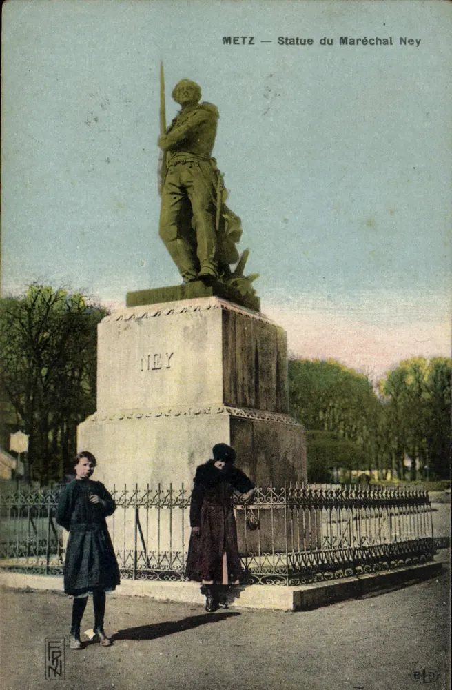 METZ — Statua Marszałka Neya — Wydawca B.L.D. - Awers