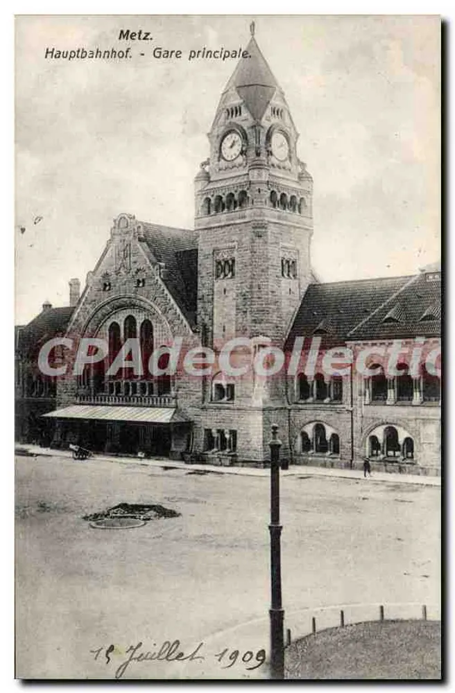Metz — Główna stacja kolejowa — CPAdeCollection - Awers