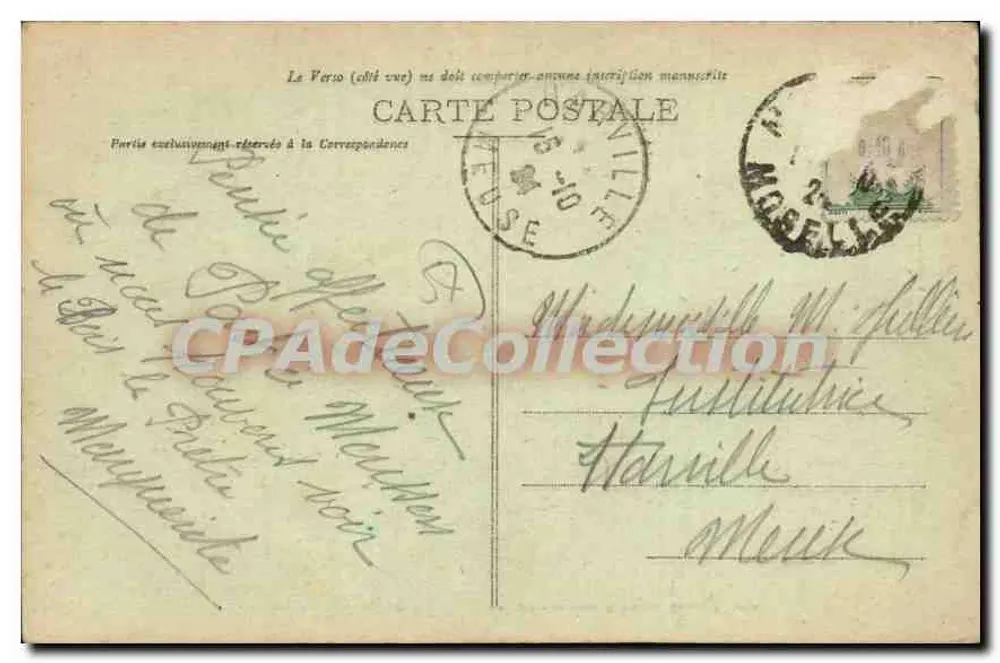 Kreuz der Carmeliter - Friedhof von Pétang — Krieg 1914-1918, Buchhandlung Zeitungen, Pont-à-Mousson - Rückseite