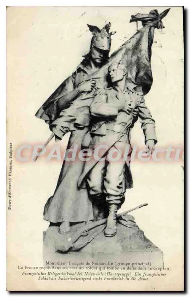 Französisches Denkmal in Noisville — Hauptgruppe — Werk von Emmanuel Hanssor, Bildhauer - Vorderseite