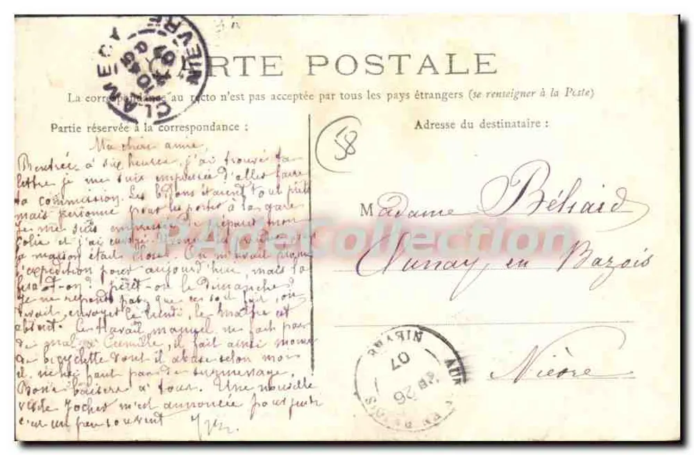 Clamecy — Der Flotau-Damm — Pertuis de la Forêt — E. Goulet, Buchhändler-Verleger, Clamecy - Rückseite