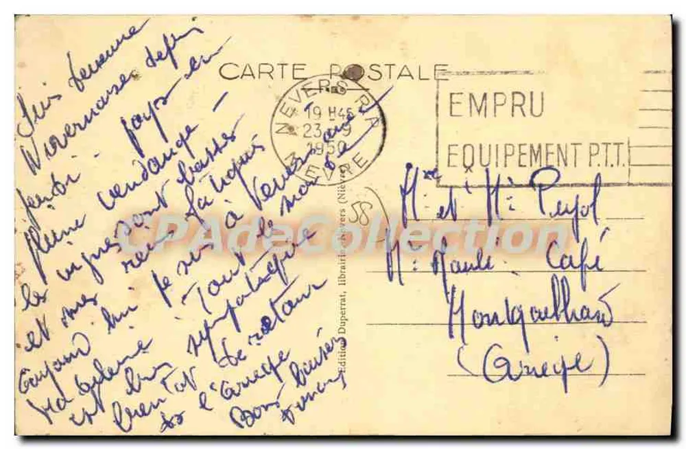 Nevers — Rue Lafayette — Caixa de Economia - Verso