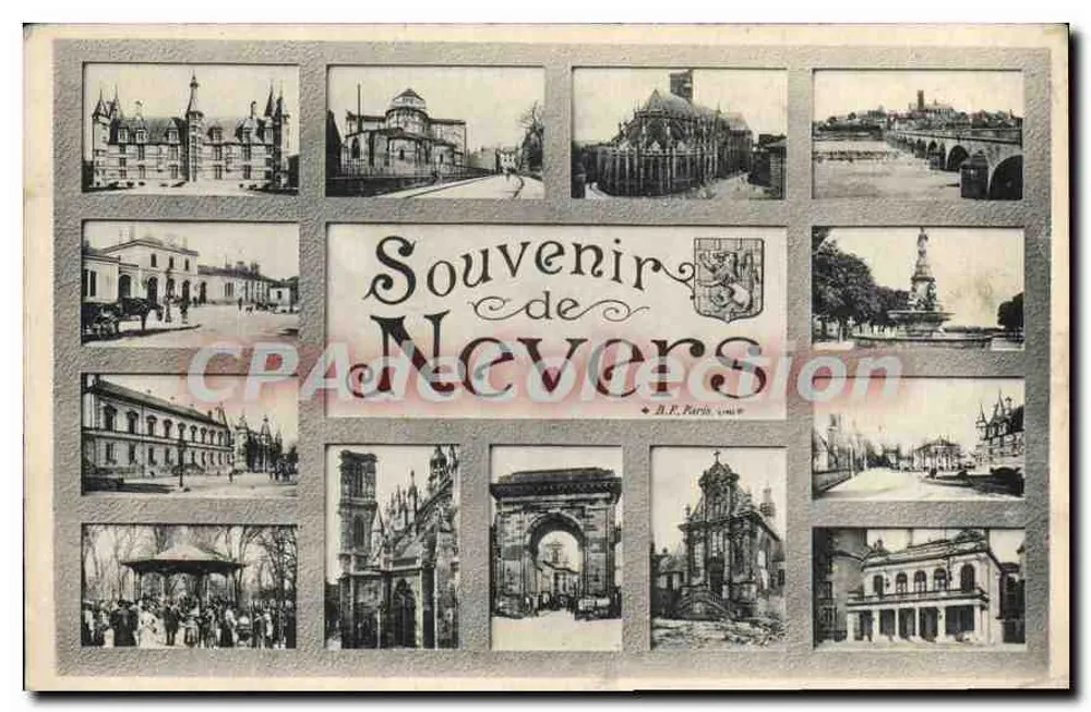 Nevours — Lembrança de Nevers — B.P. Paris - Frente