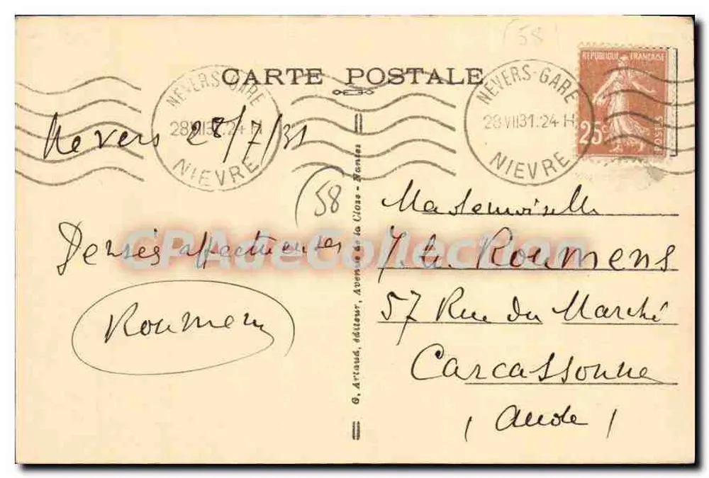 Nevers — Vista geral — G. Artaud, editor - Verso