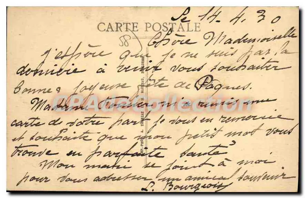 नोवर्स (निएव्र) — पुरानी टॉवर के कॉउंट के कांच के भीतर — कलेक्शन आर्टिस्टिक डेम्स ऑफ फ्रांस - पीछे