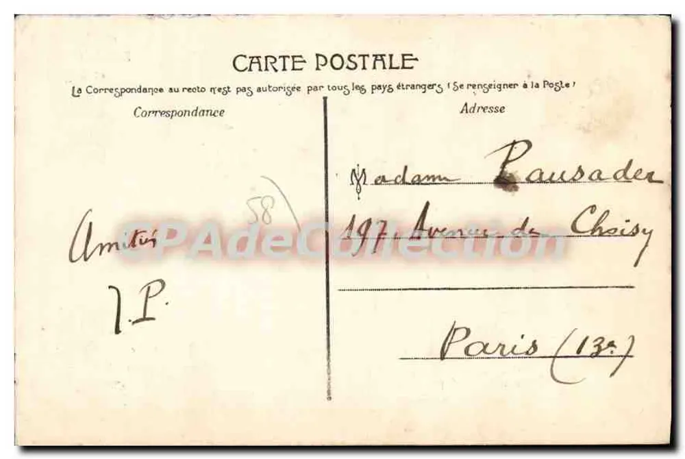 Nevers — Rue du Commerce et Beffroi — Editora: H. Dreyfus & Cie, n°26 - Verso