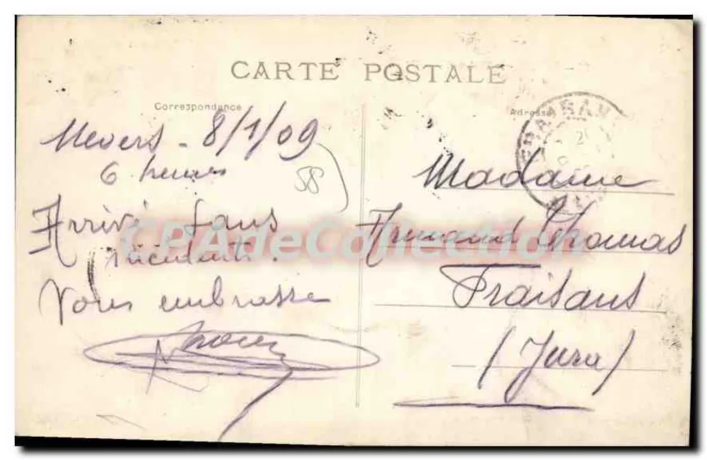 Nevers — Der Viadukt und die Butte des Montapins — Veuve Victor Deguergan, Verlag, Nevers - Rückseite