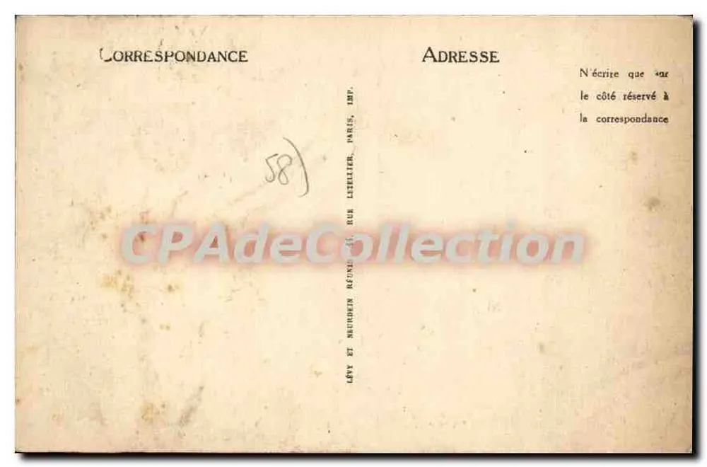Nevers — A Torre Saint-Trohé — Avenida da Estação — Dubois-Bonnot, Tabacs, 23 - Verso