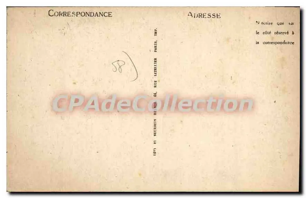 Nevers — Antiga Casa das Contas — Rua do Oratório — J. L. L. Bonnet, 23, Avenida do Oratório - Verso