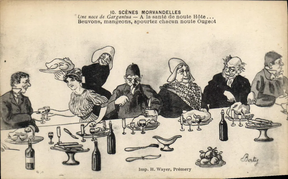 Festa di Gargantua — Scene Morvandelles — Imp. H. Wayer, Prémery - Recto