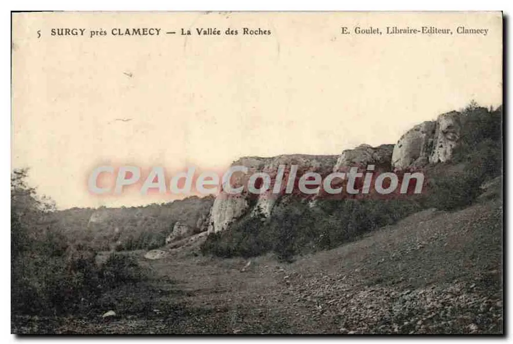 Surgy bei Clamecy — Die Schlucht der Felsen — E. Goulet, Buchhändler-Verleger, Clamecy - Vorderseite