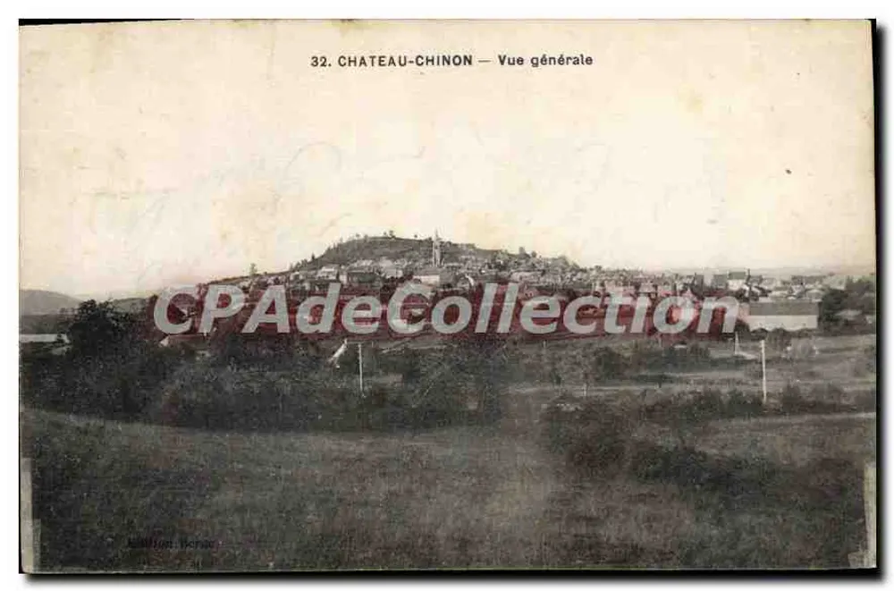 Castelo-Chinon — Vista geral — Edição Bénard, n°32 - Frente