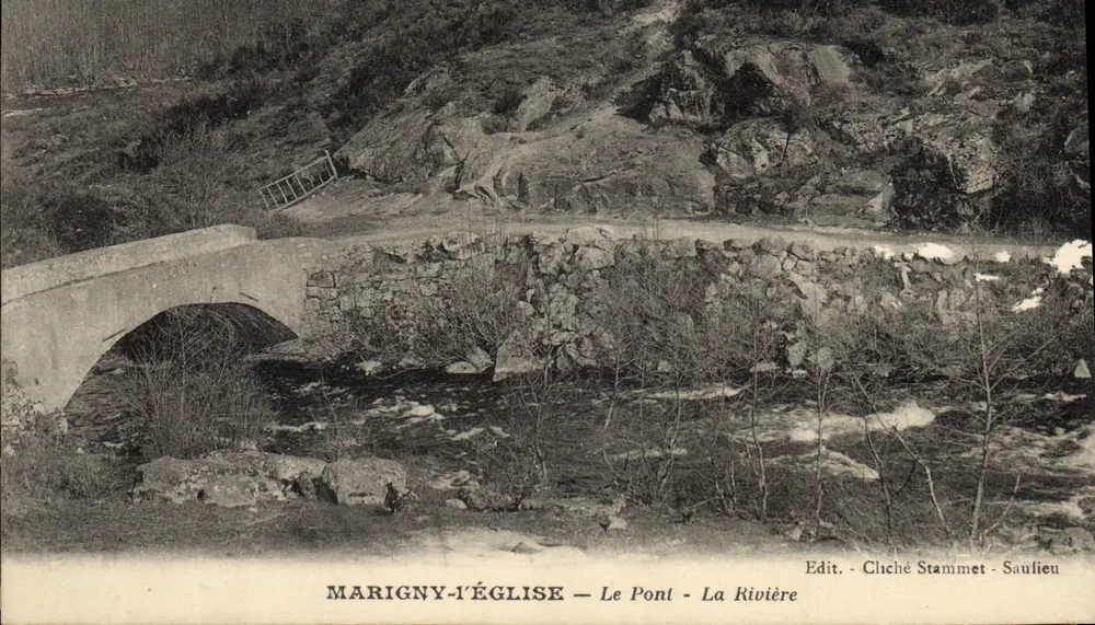Marigny-l'Église — O Ponte — O Rio — Edit. Cléché Stammet - Saulieu - Frente