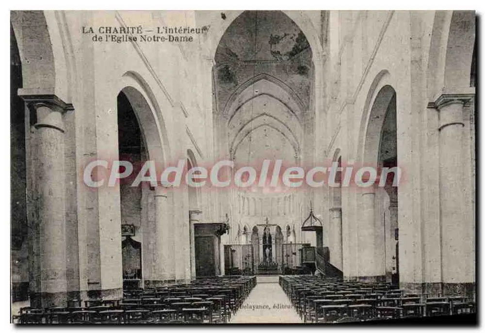 La Charité — Innenansicht der Kirche Notre-Dame — Verlag Delayance - Vorderseite
