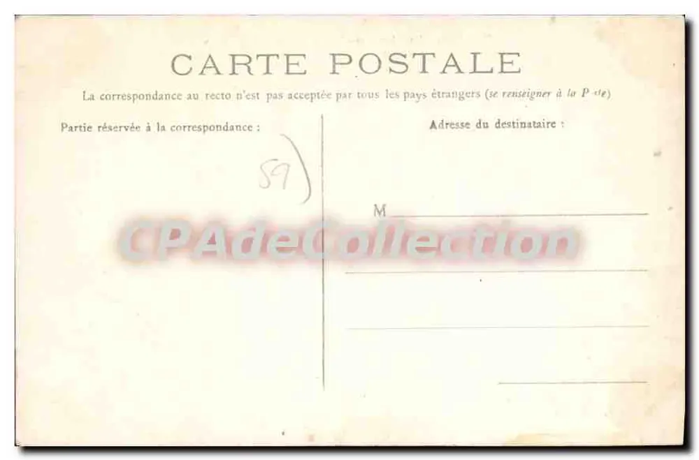 Dunkerque — Ein Schiff der Chargeurs-Réunis, das Kohle lädt — Edition P. L., Lille - Rückseite