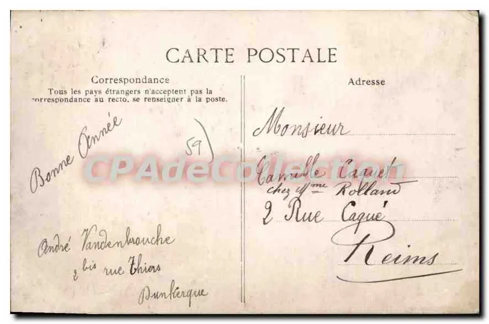 Dunkerque — O Sino, construído em torno de 1440 — Postes Francesas - Verso